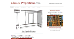 Desktop Screenshot of classicalproportions.com