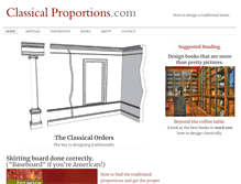 Tablet Screenshot of classicalproportions.com
